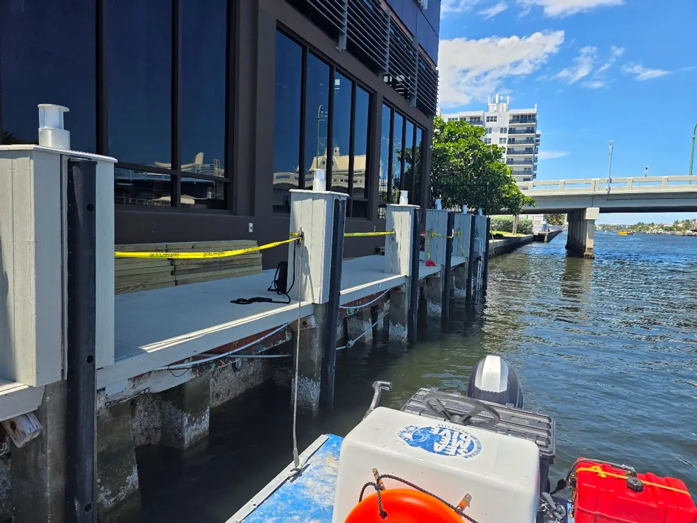 Inspection of pitting and metal deterioration below waterline at South Florida marine facility